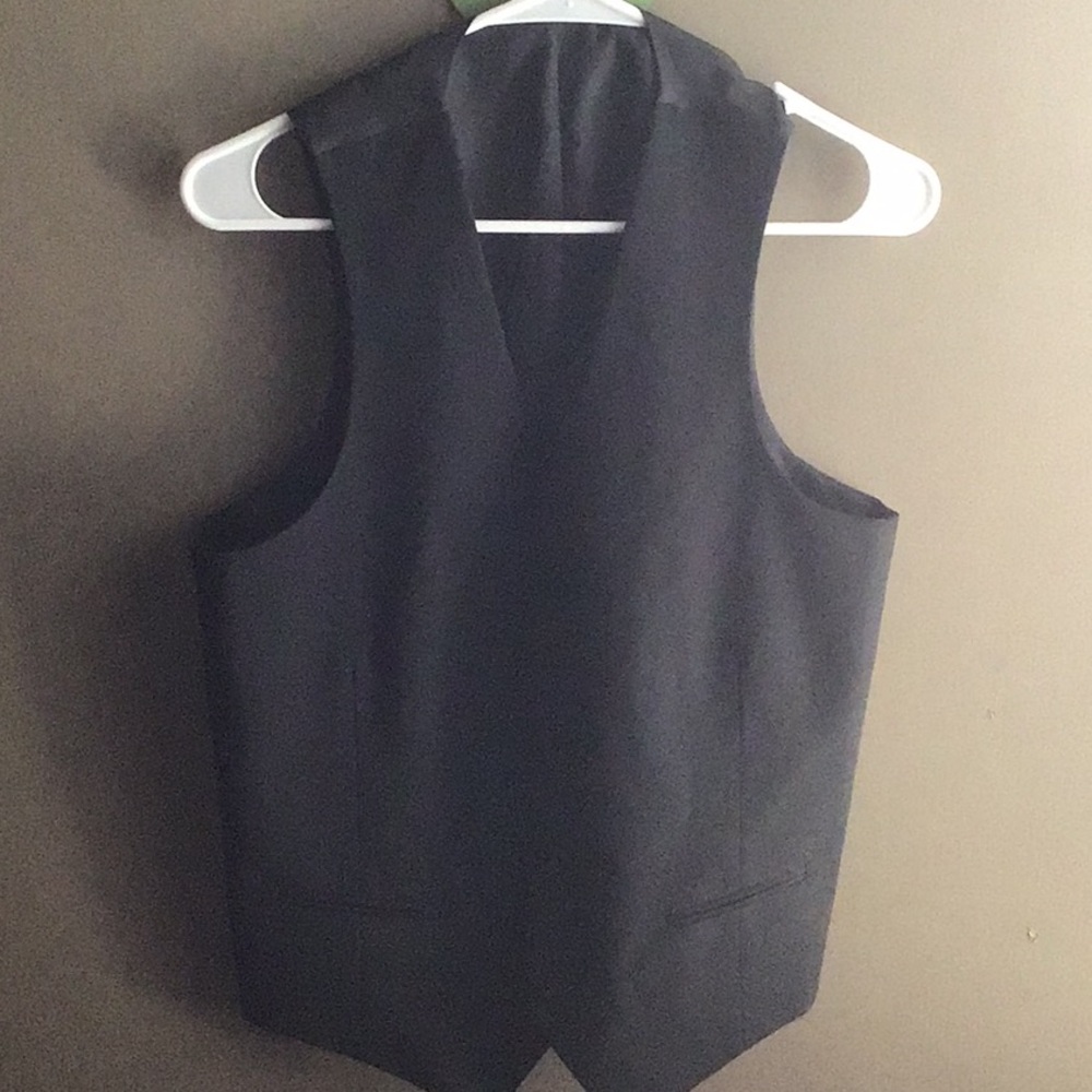 Alfani men’s suit vest black solid stretch size s
